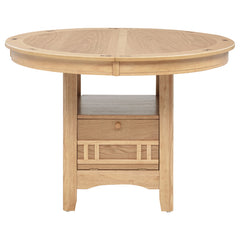 Lavon Light Oak Oval 60-inch Wood Extension Leaf Dining Table - Ornate Home