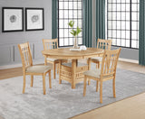 Lavon Light Oak Oval 60-inch Wood Extension Leaf Dining Table - Ornate Home