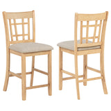Lavon Linen/Light Oak Wood Counter Height Dining Chair (Set of 2) - Ornate Home