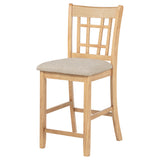 Lavon Linen/Light Oak Wood Counter Height Dining Chair (Set of 2) - Ornate Home