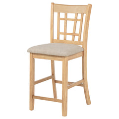 Lavon Linen/Light Oak Wood Counter Height Dining Chair (Set of 2) - Ornate Home