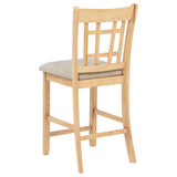 Lavon Linen/Light Oak Wood Counter Height Dining Chair (Set of 2) - Ornate Home