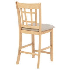 Lavon Linen/Light Oak Wood Counter Height Dining Chair (Set of 2) - Ornate Home