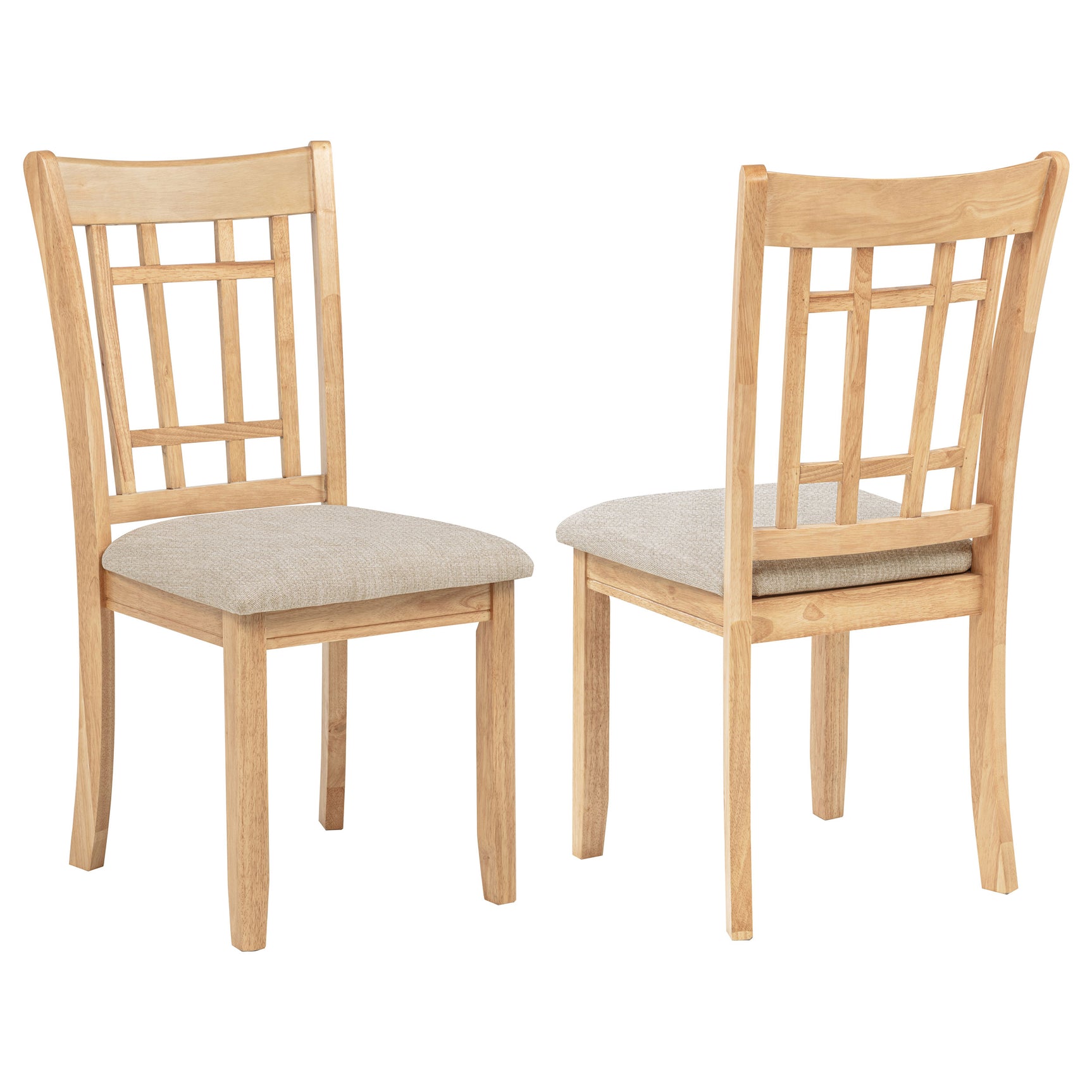 Lavon Linen/Light Oak Wood Dining Side Chair (Set of 2) - Ornate Home