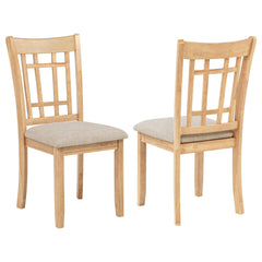 Lavon Linen/Light Oak Wood Dining Side Chair (Set of 2) - Ornate Home