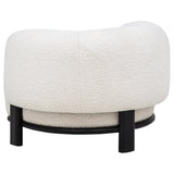 Lawler Ivory/Black Upholstered Barrel Back Accent Chair - Ornate Home