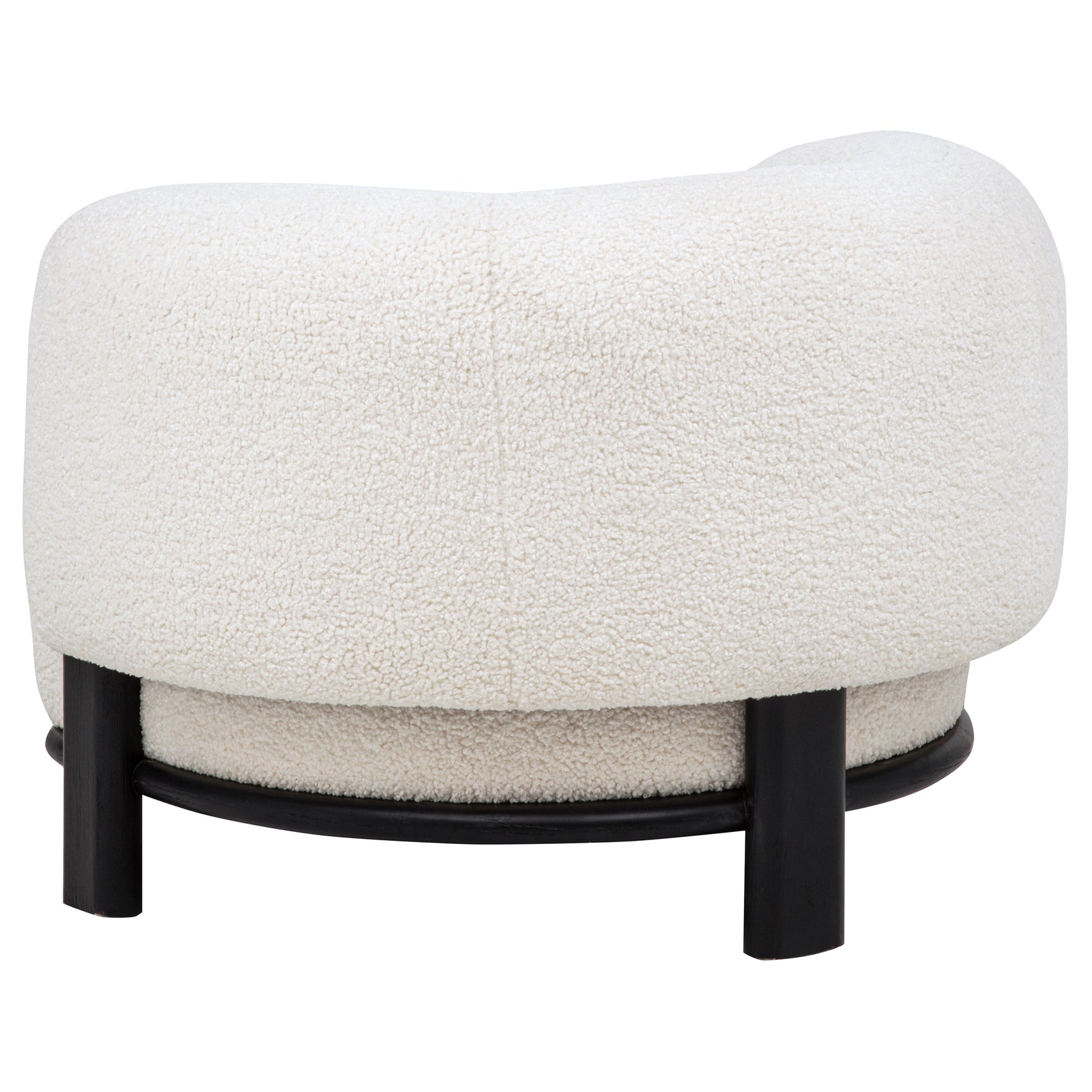 Lawler Ivory/Black Upholstered Barrel Back Accent Chair - Ornate Home