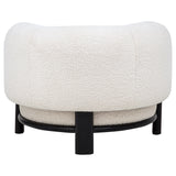 Lawler Ivory/Black Upholstered Barrel Back Accent Chair - Ornate Home