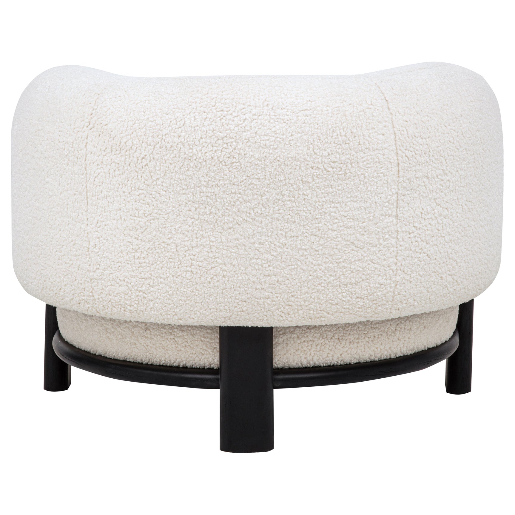 Lawler Ivory/Black Upholstered Barrel Back Accent Chair - Ornate Home