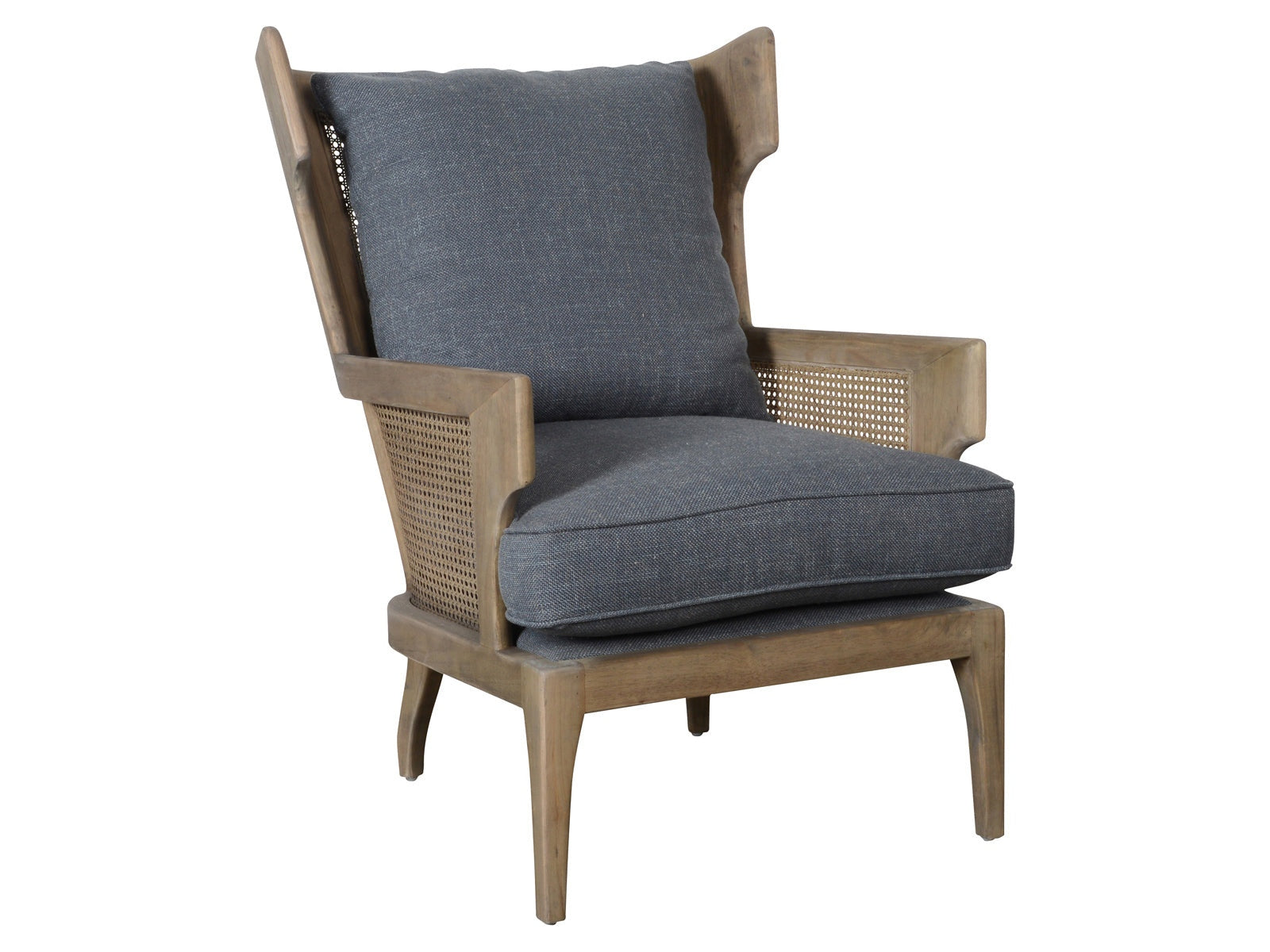 Lawrence Rattan Gray/Brown Accent Chair - Ornate Home