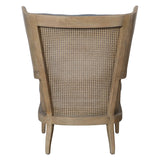 Lawrence Rattan Gray/Brown Accent Chair - Ornate Home