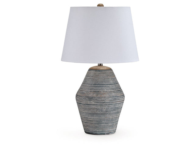Lawrock Antique Blue Terracotta Table Lamp (1/CN) (Online Special Price) - Ornate Home