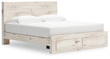 Lawroy King Panel Storage Bed, Dresser, Mirror and Nightstand (Online Special Price) - Ornate Home