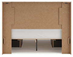 Lawroy Light Natural Full Panel Bed with 2 Storage - Ornate Home