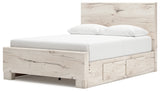 Lawroy Light Natural Full Panel Bed with Storage - Ornate Home