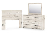 Lawroy Light Natural Full Panel Headboard & Dresser & Mirror (Online Special Price) - Ornate Home