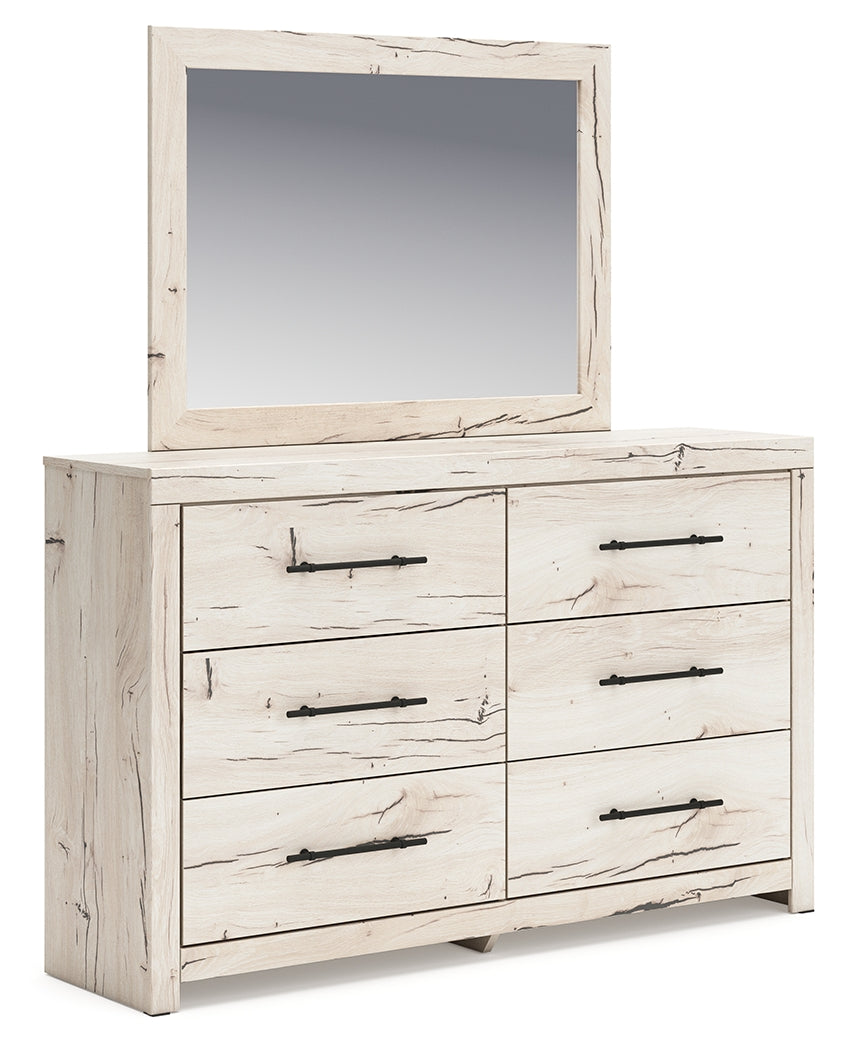 Lawroy Light Natural Full Panel Storage Bed & Dresser & Mirror (Online Special Price) - Ornate Home