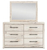 Lawroy Light Natural Full Panel Storage Bed & Dresser & Mirror (Online Special Price) - Ornate Home