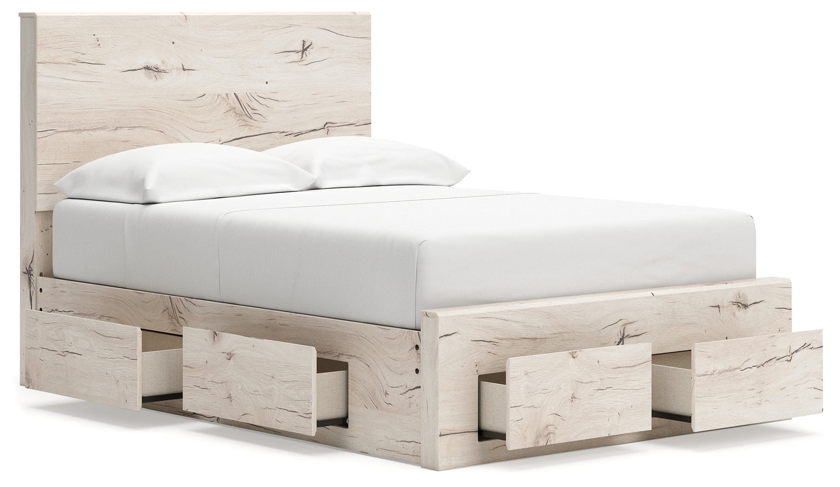 Lawroy Light Natural Full Panel Storage Bed & Dresser & Mirror (Online Special Price) - Ornate Home