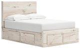 Lawroy Light Natural Full Panel Storage Bed & Dresser & Mirror - Ornate Home