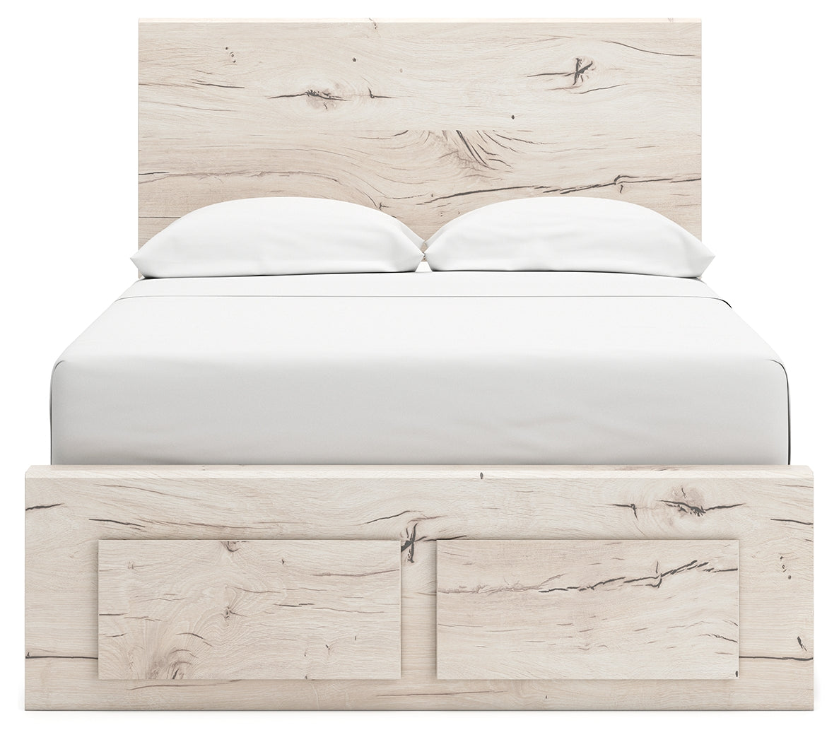 Lawroy Light Natural Full Panel Storage Bedroom Set with Dresser, Mirror and Nightstand (Online Special Price) - Ornate Home
