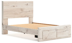 Lawroy Light Natural Full Panel Storage Bedroom Set with Dresser, Mirror and Nightstand - Ornate Home