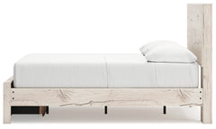 Lawroy Light Natural Full Panel Storage Bedroom Set with Dresser, Mirror and Nightstand - Ornate Home