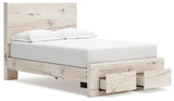 Lawroy Light Natural Full Panel Storage Youth Bed 2 Drawers (Online Special Price) - Ornate Home