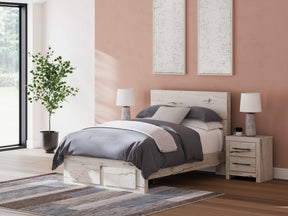 Lawroy Light Natural Full Panel Storage Youth Bed 2 Drawers - Ornate Home