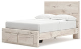 Lawroy Light Natural Full Panel Storage Youth Bed 2 Drawers - Ornate Home