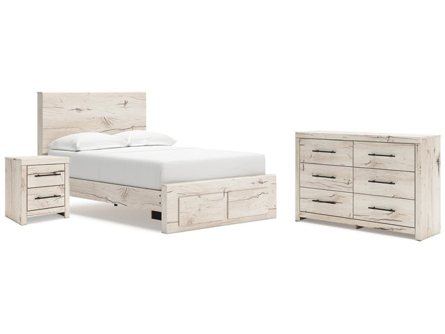 Lawroy Light Natural Full Storage Bedroom Set with Dresser and Nightstand - Ornate Home