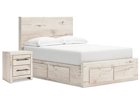 Lawroy Light Natural Full Storage Bedroom Set with Nightstand - Ornate Home
