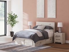 Lawroy Light Natural Full Storage Bedroom Set with Nightstand - Ornate Home