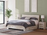 Lawroy Light Natural King Panel Bed with Storage (Online Special Price) - Ornate Home