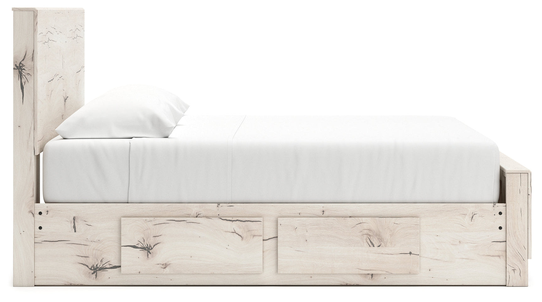 Lawroy Light Natural King Panel Bed with Storage (Online Special Price) - Ornate Home