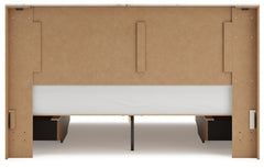 Lawroy Light Natural King Panel Bed with Storage - Ornate Home