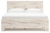 Lawroy Light Natural King Panel Bed with Storage - Ornate Home