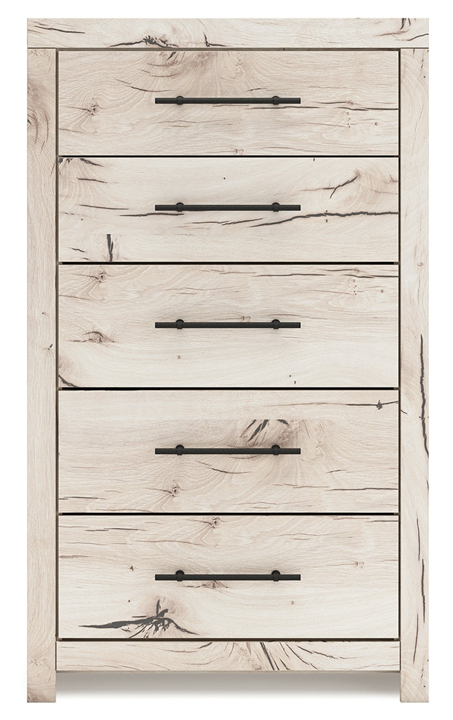 Lawroy Light Natural King Panel Bedroom Set with Dresser, Mirror, Chest and Nightstand (Online Special Price) - Ornate Home