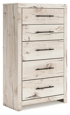 Lawroy Light Natural King Panel Bedroom Set with Dresser, Mirror, Chest and Nightstand - Ornate Home