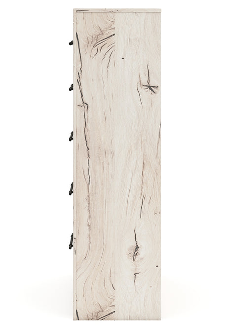 Lawroy Light Natural King Panel Bedroom Set with Dresser, Mirror, Chest and Nightstand - Ornate Home