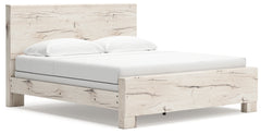 Lawroy Light Natural King Panel Bedroom Set with Dresser, Mirror, Chest and Nightstand - Ornate Home