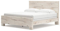 Lawroy Light Natural King Panel Bedroom Set with Dresser, Mirror, Chest and Nightstand - Ornate Home