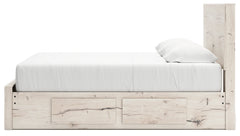 Lawroy Light Natural King Panel Storage Bed - Ornate Home