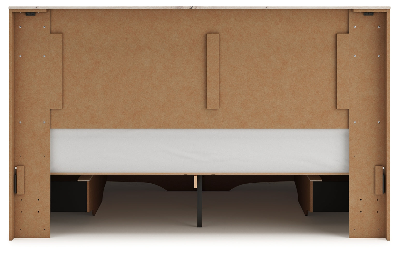 Lawroy Light Natural King Panel Storage Bed - Ornate Home