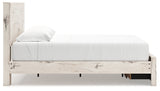 Lawroy Light Natural King Panel Storage Bed - Ornate Home