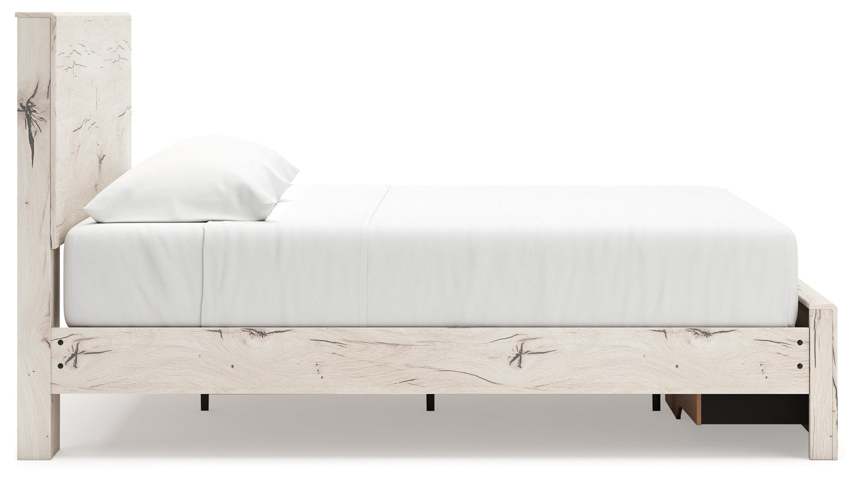 Lawroy Light Natural King Panel Storage Bed - Ornate Home