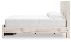 Lawroy Light Natural King Panel Storage Bed - Ornate Home