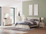 Lawroy Light Natural King Panel Storage Bed - Ornate Home