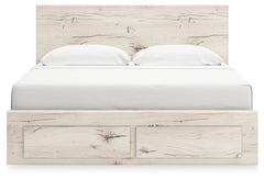 Lawroy Light Natural King Storage Bed & Dresser & Nightstand - Ornate Home