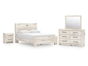 Lawroy Light Natural Queen Panel Bed & Dresser & Mirror & Nightstand (Online Special Price) - Ornate Home
